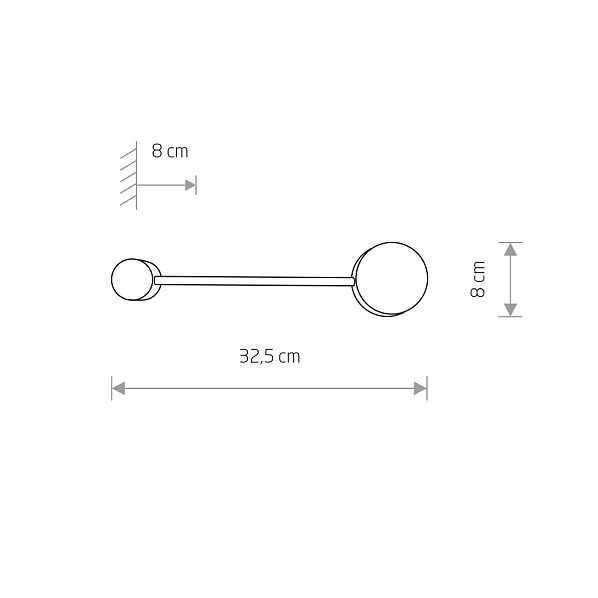 Ścienna LAMPA loftowa ORBIT 7803 Nowodvorski sufitowy plafon do sypialni stick biały