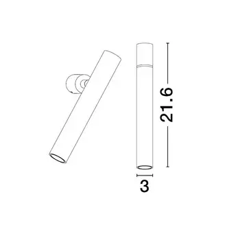 Nowoczesna lampa naścienna PONVELA LE45543 LED 6W 3000K biała