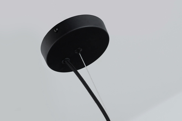 Nowoczesna lampa wisząca Oviedo do salonu balls czarna biała