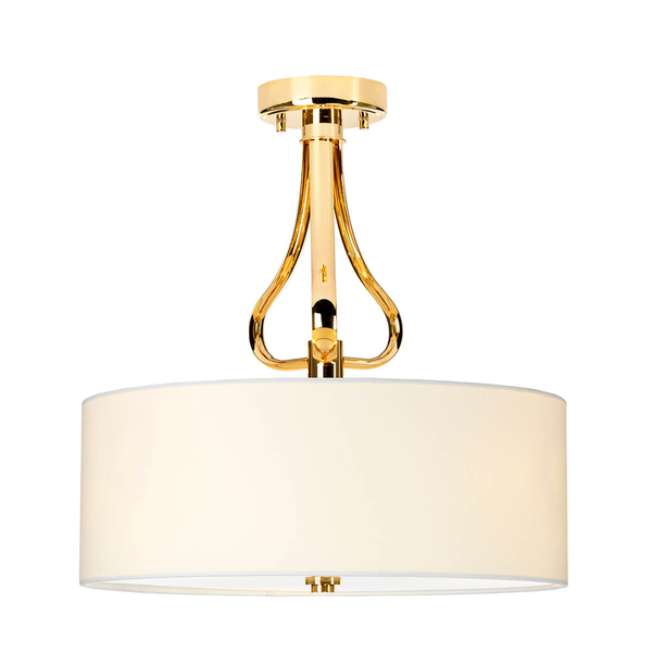 Sufitowa lampa z abażurem Falmouth BATH-FALMOUTH-SF-FG Elstead biała złota