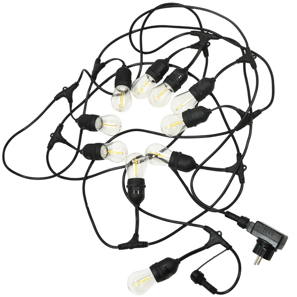 Zewnętrzny łańcuch dekoracyjny girlanda LED 6W 2200K 6,2m IP44 ciepła