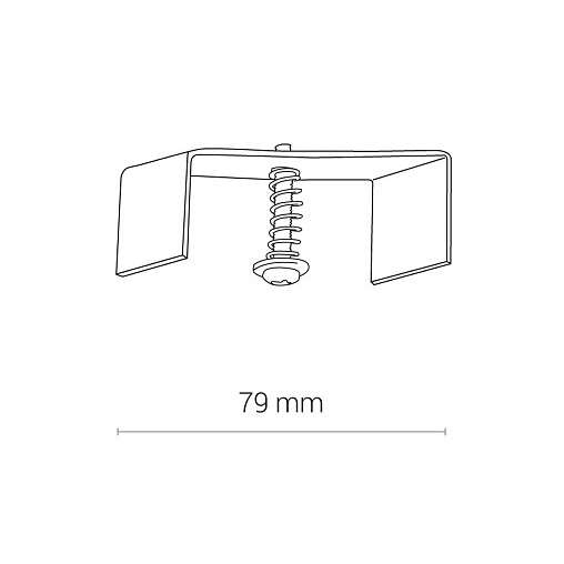 Uchwyt mocujący 8306 Nowodvorski szynoprzewód 3-fazowy podtynkowy do sufitu podwieszanego chrom