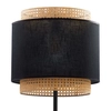 Lampa podłogowa ratanowa Boho 5568 TK Lighting ażurowa czarna słomkowa