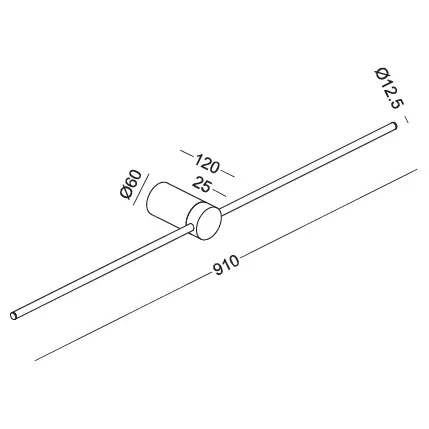 Ścienna lampa Wand 646701135 Elkim LED 10W 3000K spider złota czarna