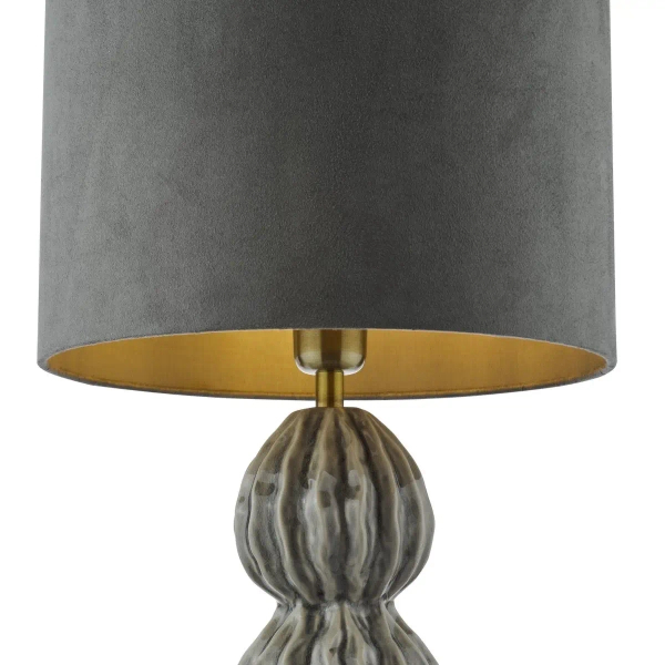 Nocna lampka tkaninowa Lorelai LOR4239 tuba do sypialni szary