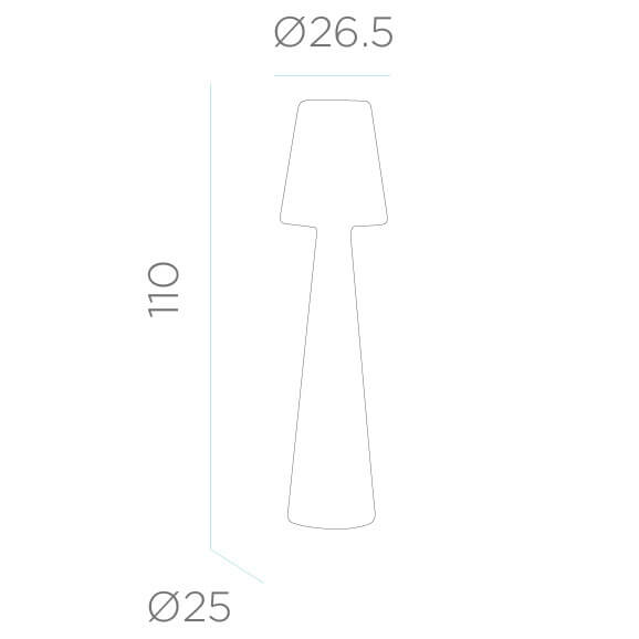 Lampa podłogowa Lola LUMLL110WLNW LED 1,2W 6000K IP54 na balkon biała