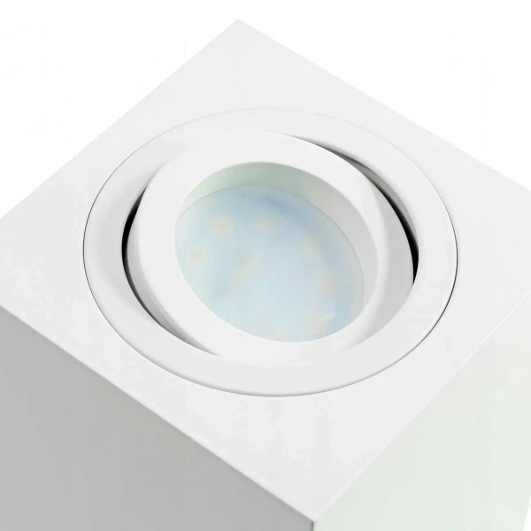 Spot LAMPA sufitowa MDECO SLP6862 (6323) metalowa OPRAWA kostka biała