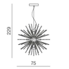 Salonowa lampa wisząca Sirius AZ2118+AZ2119 Azzardo zwis miedziany