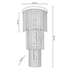 Lampa ścienna glamour Estro MSE010100266 Moosee szklana przezroczysta złota