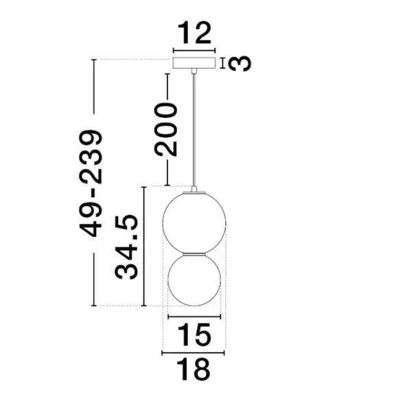 Lampa wisząca szklana do salonu JORELIA LE45252 LED 6W 3000K beżowa biała