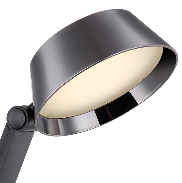 Biurkowa LAMPA stojąca URSINO 58422B Globo metalowa LAMPKA stołowa LED 8W 3000K - 6300K z portem USB czarna