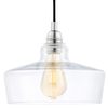 Lofrowa LAMPA wisząca LONGIS 10526509 Kaspa szklana OPRAWA skandynawski ZWIS kaskada chrom przezroczysta czarna