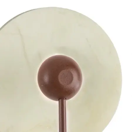 Marmurowa ścienna lampa 22221 LED 3W 3000K okrągła dysk biały brązowy