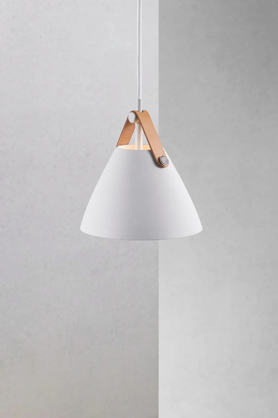 Lampa wisząca Strap 84303001 Nordlux metal skóra biała