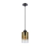 Szklana lampa wisząca Aspra 31-16256 bursztynowy przezroczysty czarny