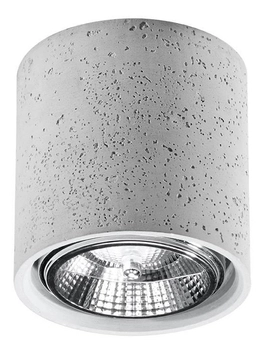 Downlight LAMPA sufitowa SL.0645 betonowa OPRAWA spot tuba szara