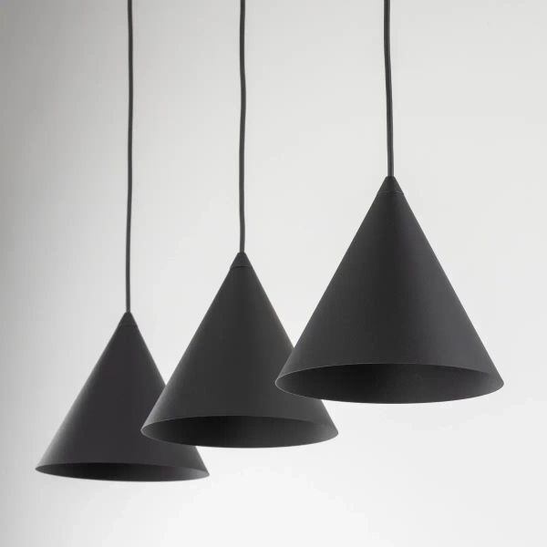 Potrójna lampa wisząca CONO 10068 trójkątna czarny