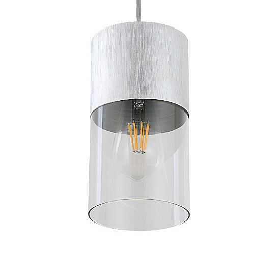 Wisząca lampa szklana Zelkova 3154 zwis nad wyspę do kuchni aluminium