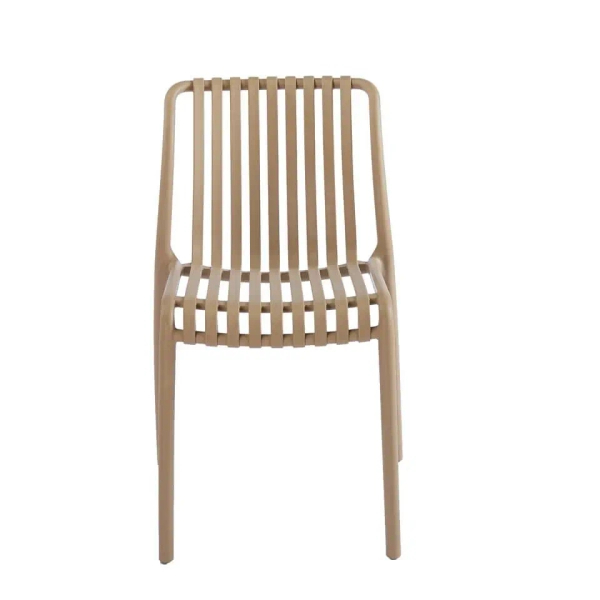 Krzesło do ogrodu STRIPS beżowe KH1501100380 wys. 78 cm