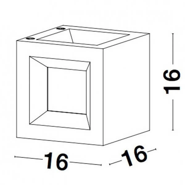Ścienna lampa zewnętrzna APATZINGAN LE71586 kostka IP65 biała