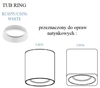 Zestaw lampa sufitowa Tub LED 7W 3000K biała pierścień złoty