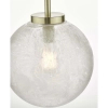 Kulista wisząca lampa Avari AVA0141 szklana kula mosiądz szary