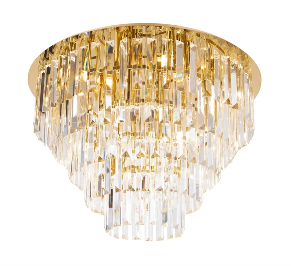 Plafon LAMPA sufitowa MONACO C0206 Maxlight kryształowa OPRAWA glamour crystal plafoniera złota przezroczysta