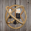 Rustykalna lampa wisząca ROPE 307903 zwis na łańcuchu brązowy
