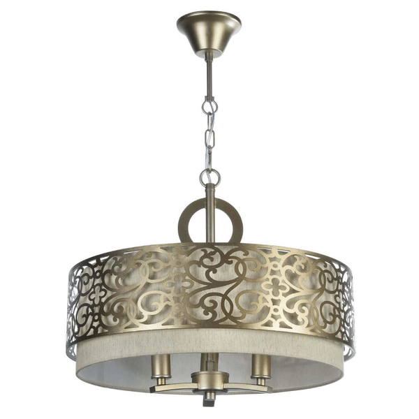 Antyczna LAMPA wisząca VENERA H260-03-N Maytoni abażurowa OPRAWA metalowy zwis złoty