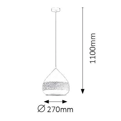 LAMPA wisząca KAIA 2279 Rabalux ażurowa OPRAWA zwis vintage biały