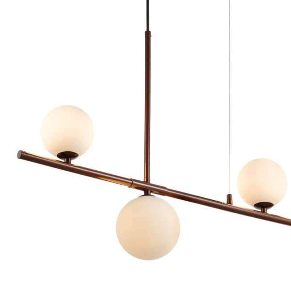 Wisząca lampa do sypialni MODERNO DN1506 burgundowa 4xG9 balls