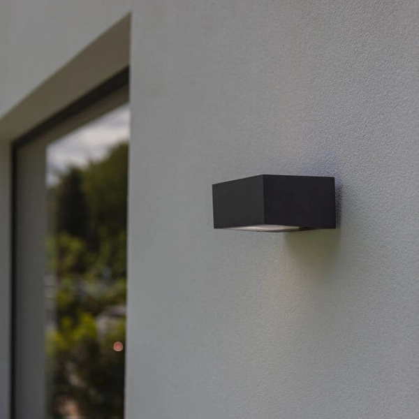 Zewnętrzny kinkiet ścienny GEMINI 5602734118 Lutec IP44 prostokąt antracyt