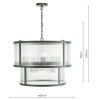 Loftowa wisząca lampa Bianka BIA0622 do salonu żebrowana czarna