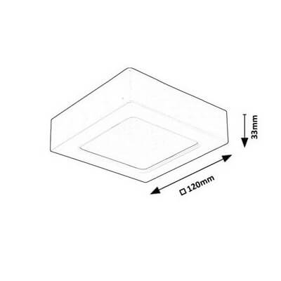 Sufitowa lampa kwadratowa SHAUN2 71213 LED 7W 3000K czarna