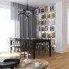 Designerska lampa wisząca Sticks ST-1001-10 BLACK Step salonowa czarna