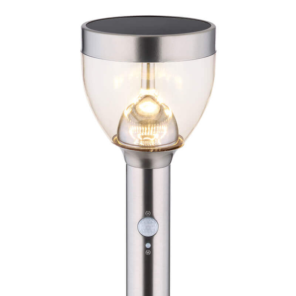 Słupek ogrodowy Solar 33437 Globo LED 6W 3000K czujnik ruchu IP44 srebrny