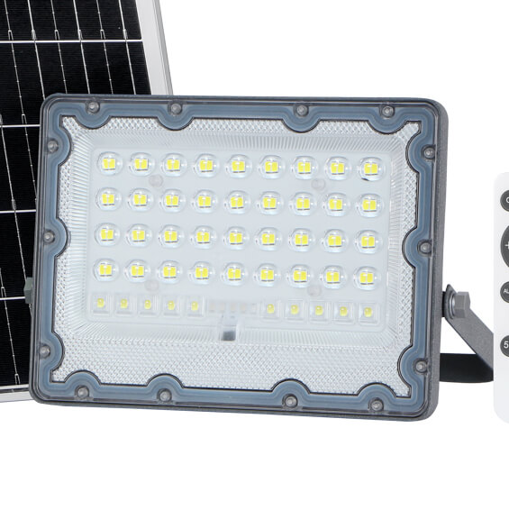 Ogrodowa lampa solarna Tiara SLR-21387-100W Italux LED 100W 4000K IP65 szara