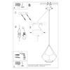 Ceramiczna lampa wisząca SL.0844 do przedpokoju biała