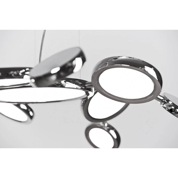 Wisząca lampa nad stół SATELLITE AZ1786 Azzardo LED 106W 3000K okręgi chrom