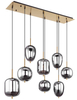 Lampa wisząca Blacky 15345-8MM designerska mosiądz przydymiona