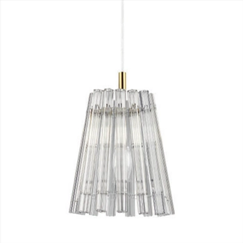 Lampa szklany zwis Bach P0547-01H-F9AC Zumaline złoty przezroczysty