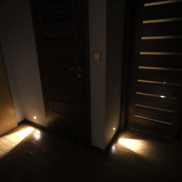 Wpuszczana lampa schodowa Lesel 002 100201102 Elkim LED 1W 3000K biała