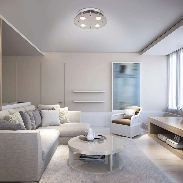 Plafon LAMPA sufitowa NAOMI 2644 Rabalux okrągła OPRAWA przydymiona chrom