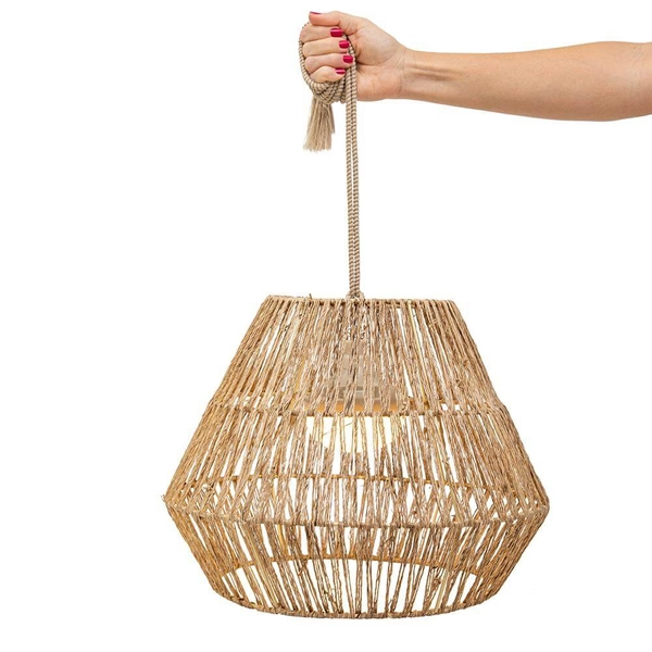 Wisząca lampa pleciona Sisine LUMSIHXNW IP54 ekologiczna naturalna