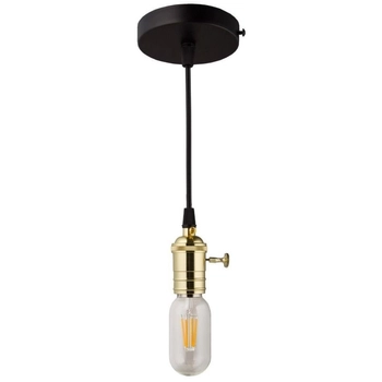 Lampa wisząca Edison ABIGALI-ZA-1 nad wyspę loft złota czarna