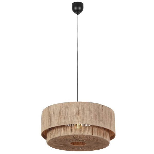 Lampa wisząca do salonu SMILLA 366890136 boho beżowa czarna