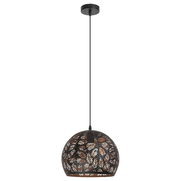 LAMPA wisząca MANORCA 2276 Rabalux orientalna OPRAWA zwis kula ball liście czarny złoty