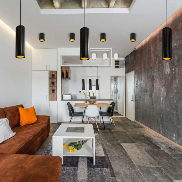 Sufitowa LAMPA natynkowa HADAR 313102 Polux metalowa OPRAWA spot okrągła tuba plafon czarny