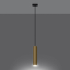 Wisząca lampa Lagos SL.1200 Sollux pojedyncza tubka loftowa złota