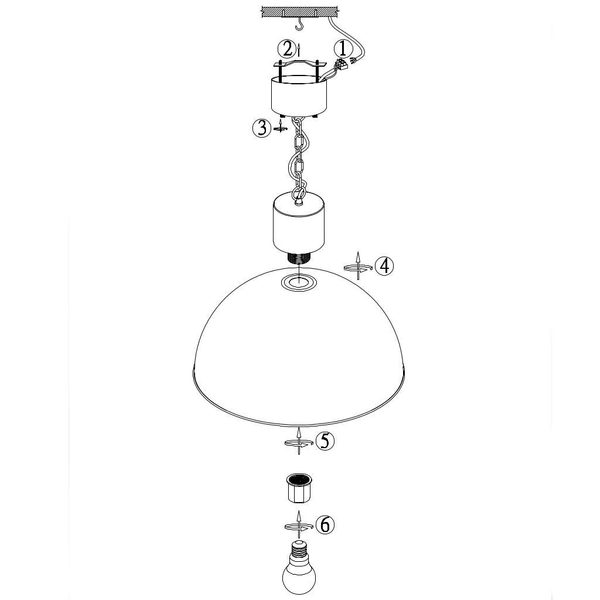 Wisząca LAMPA industrialna EKELUND 107736 Markslojd loftowa OPRAWA metalowa kopuła ZWIS na łańcuchu czarna
